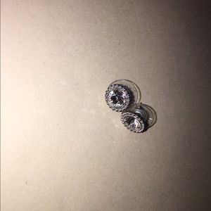 Earrings, sterling silver